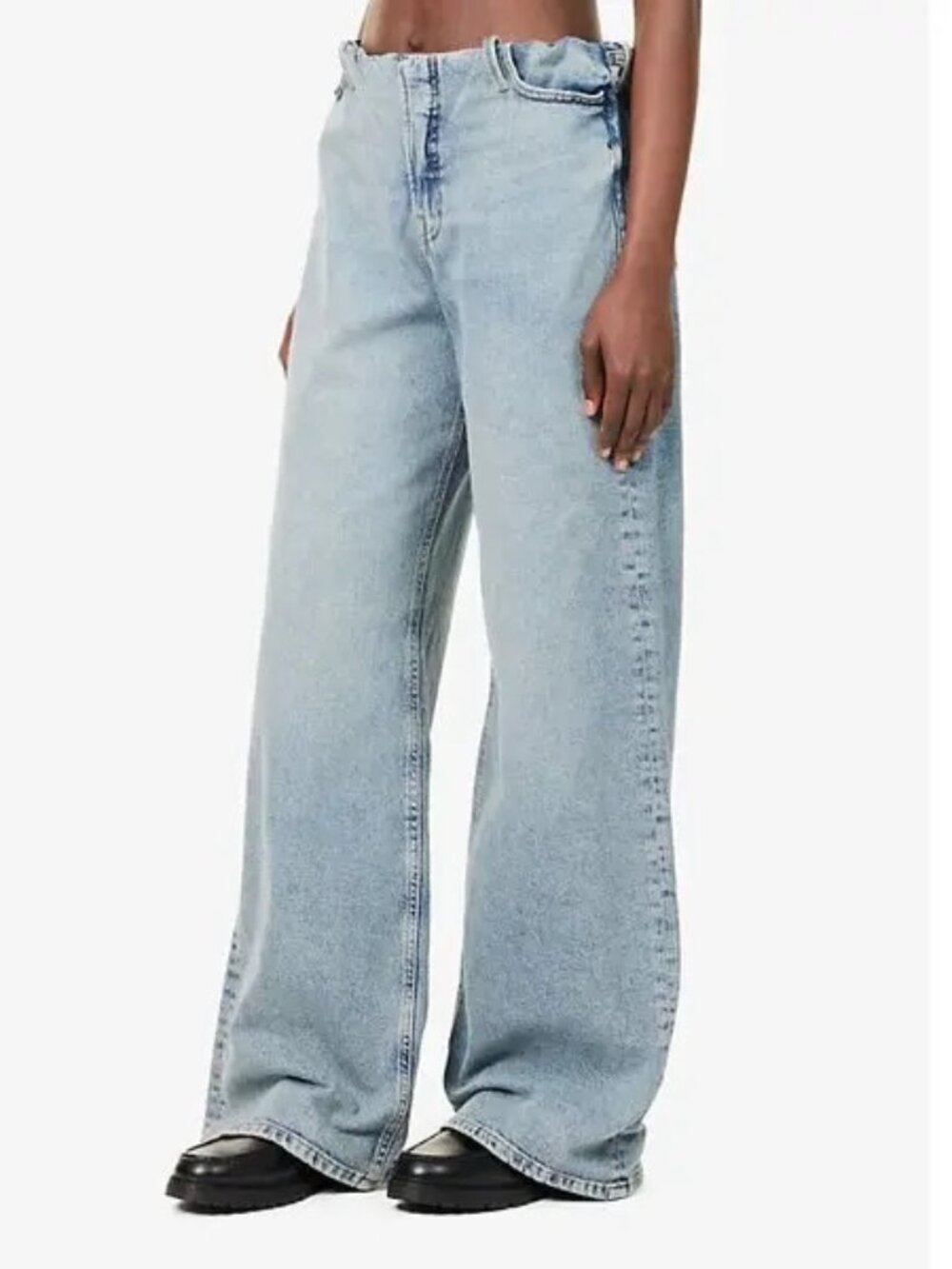 Good American Wide-leg Mid-rise Stretch-denim Jeans